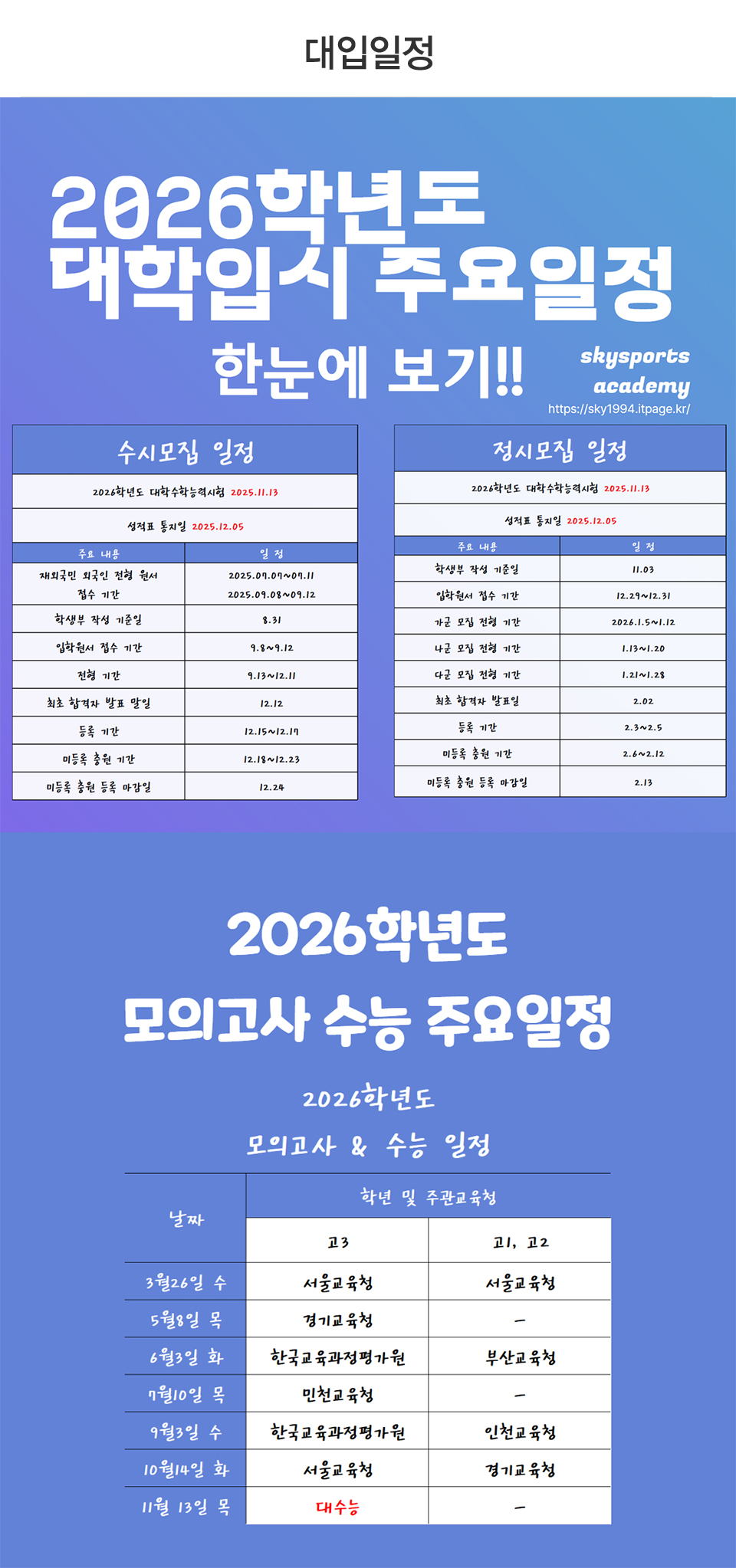 스카이체대입시_내용